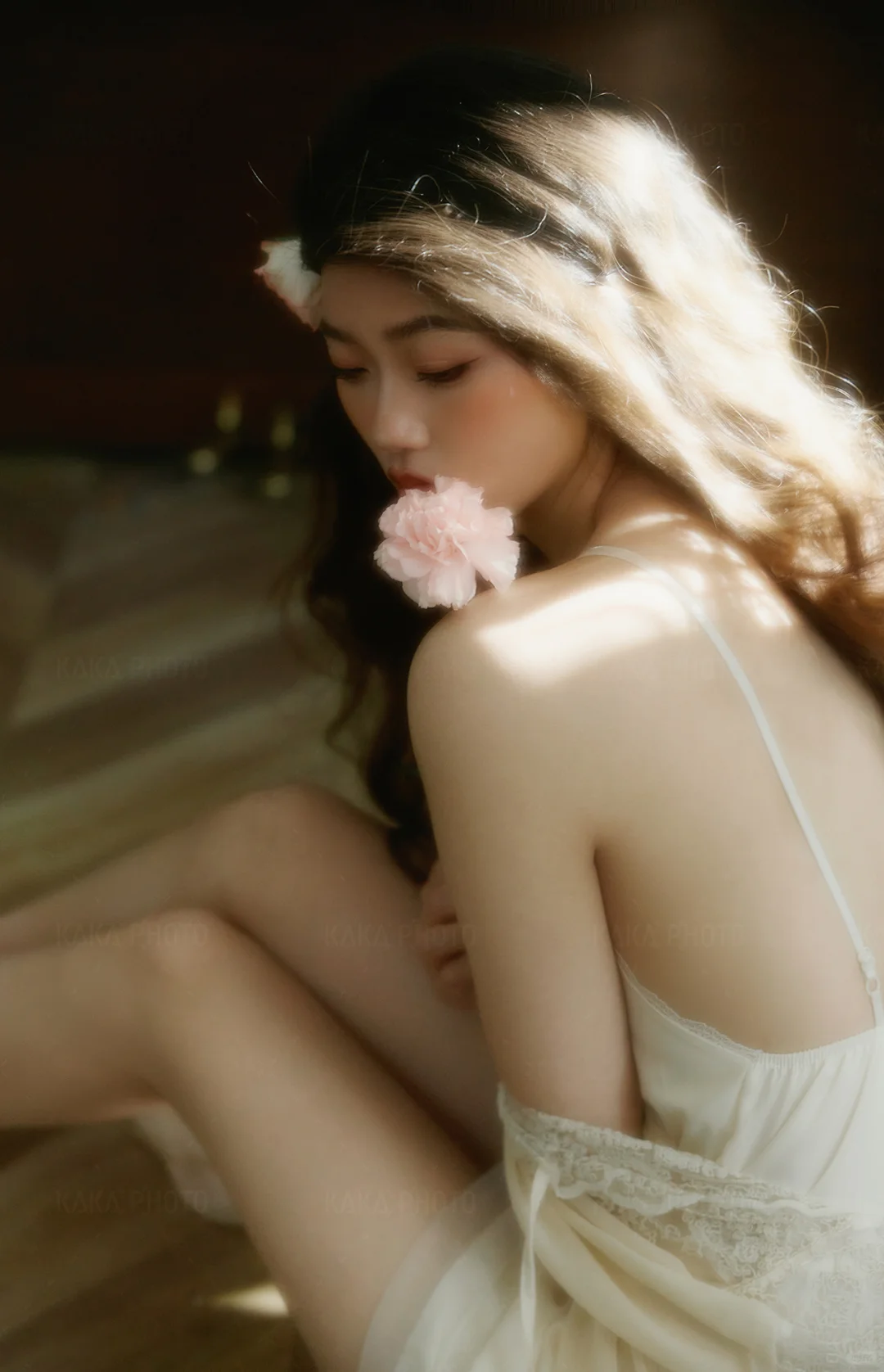 🌷鲜花和少女的适配度是百分百吧！私房照