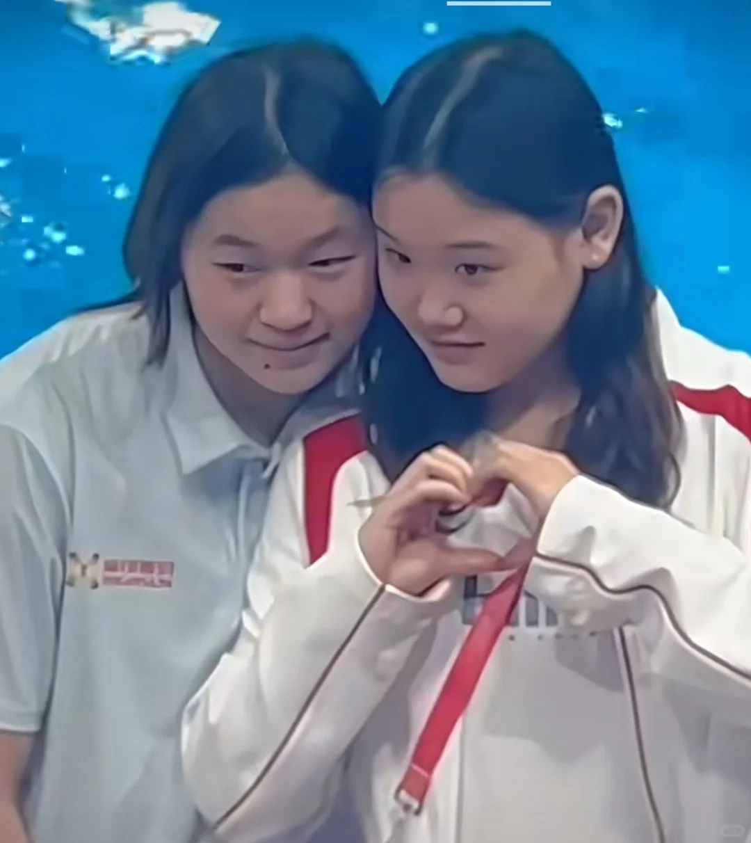 全红婵和张家齐在全运会的合影