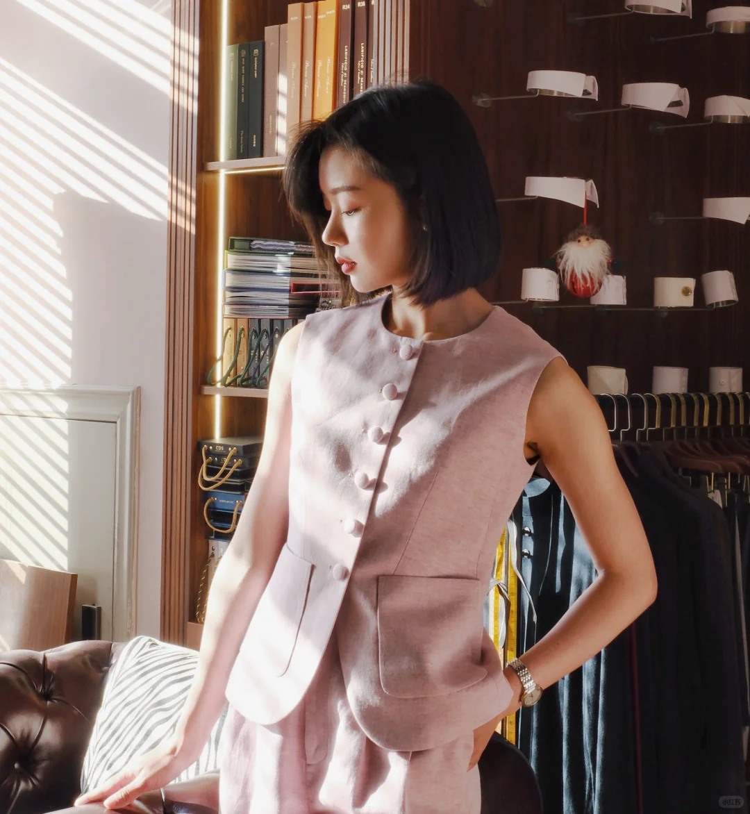 温柔暴击！这款亚麻套装穿上简直美到封神✨