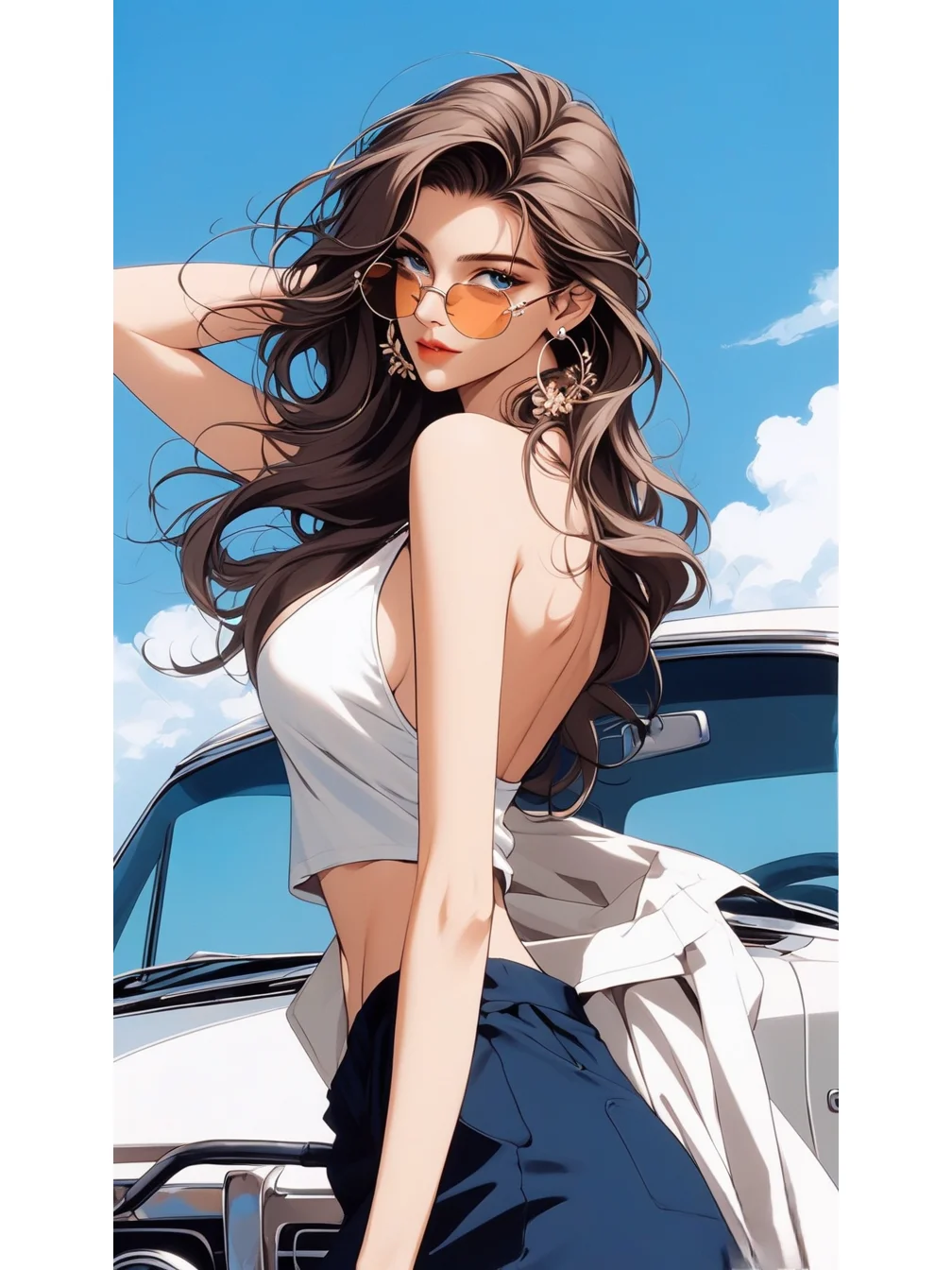 💖#AI创作#帅气女生#海风系列1