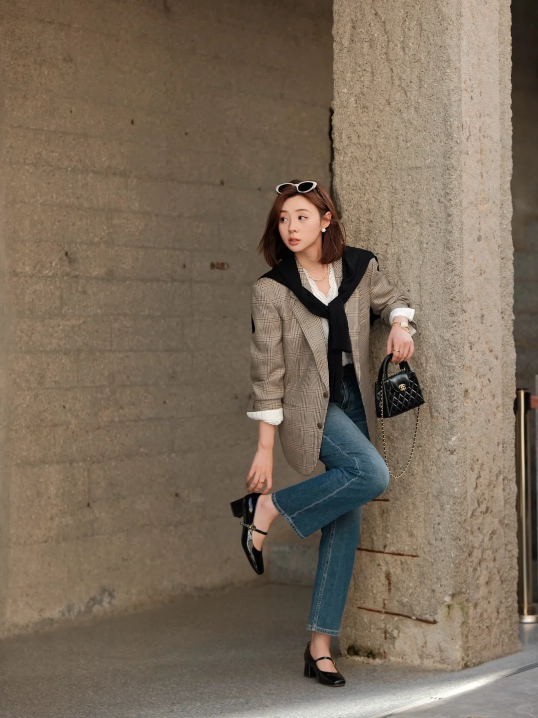 前年在复古集市上300块买的西装外套