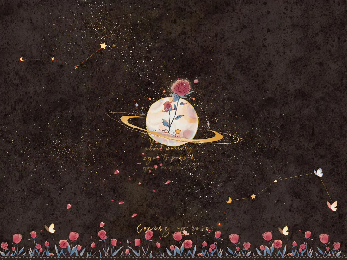 浪漫入侵 | 玫瑰星球电脑iPad壁纸来袭