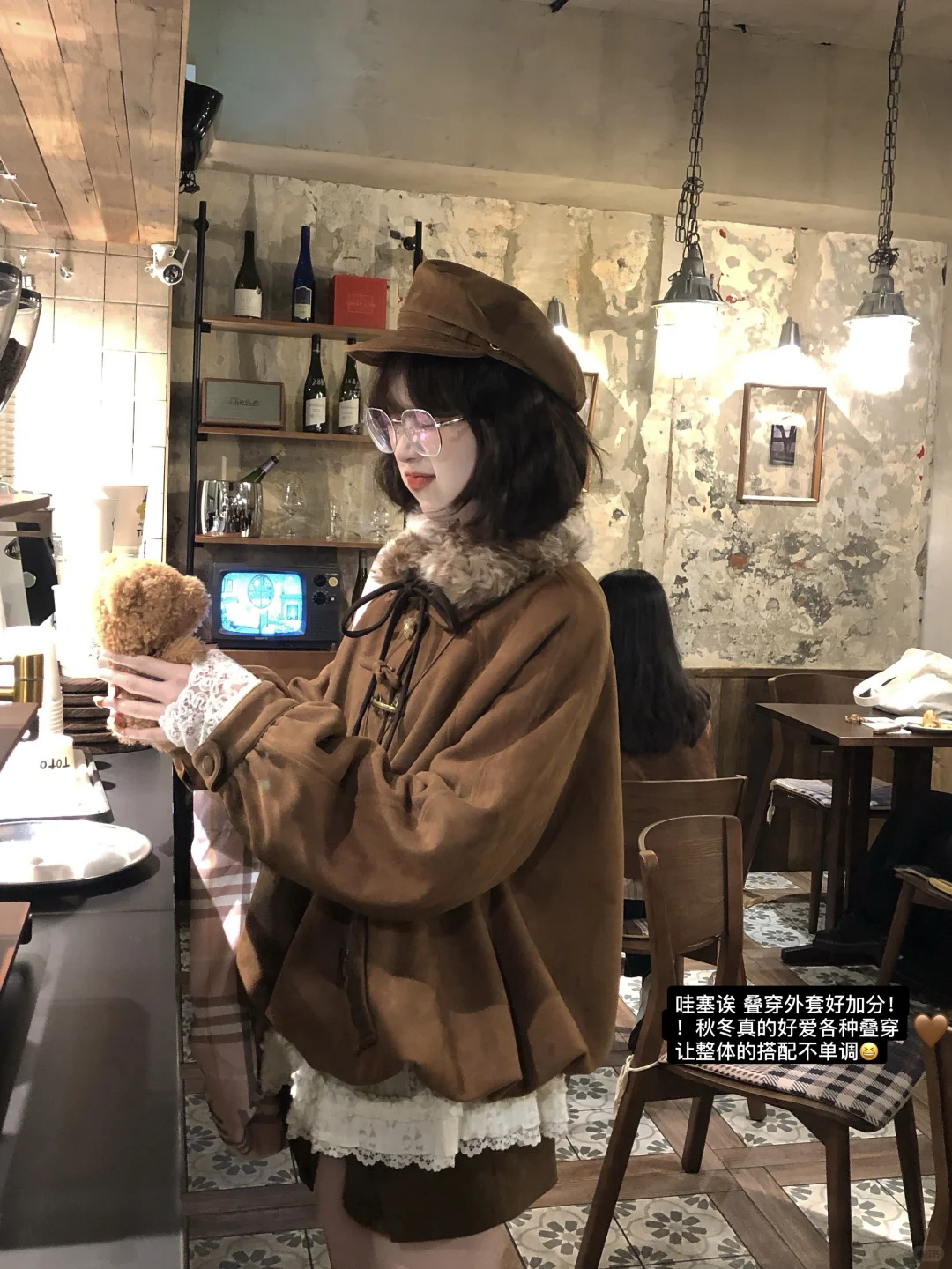 古早味日系🧸淘到超特别的vintage花苞外套！