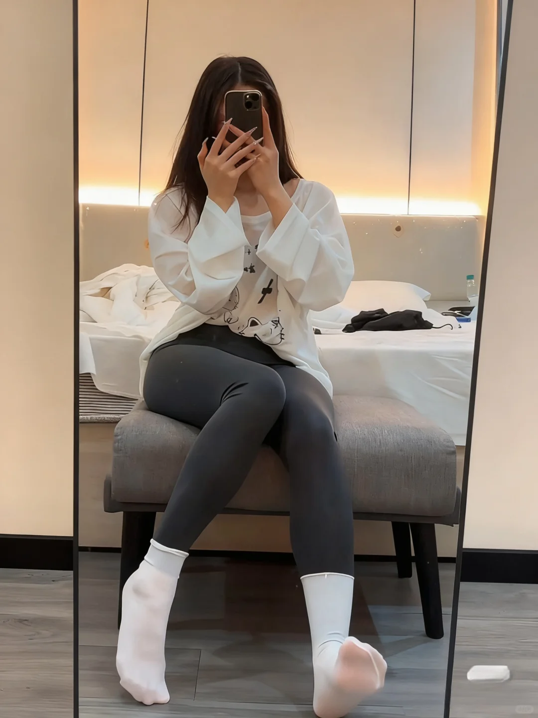 解锁瑜伽裤穿搭！白袜一穿秒变时髦精🧦