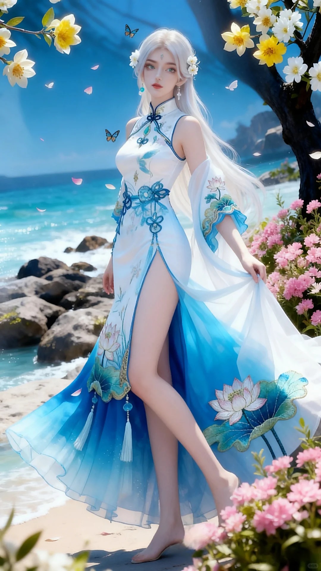 国漫女神穿上现代装小白