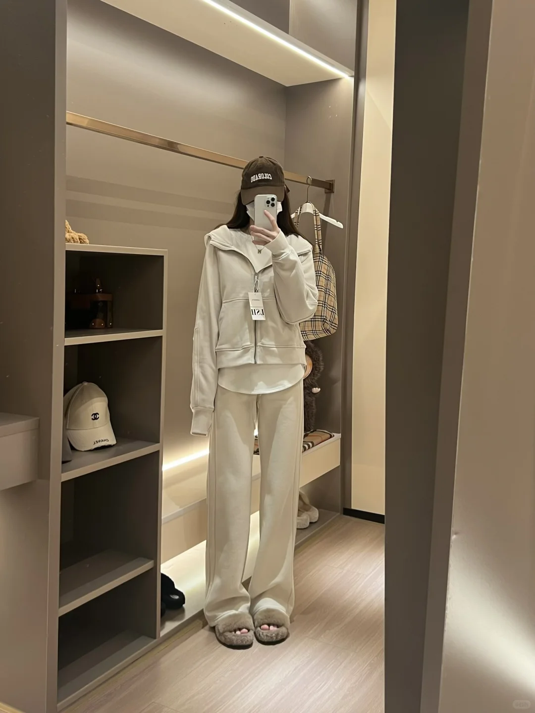 scuba宽松短款骨白套装好好穿啊啊啊