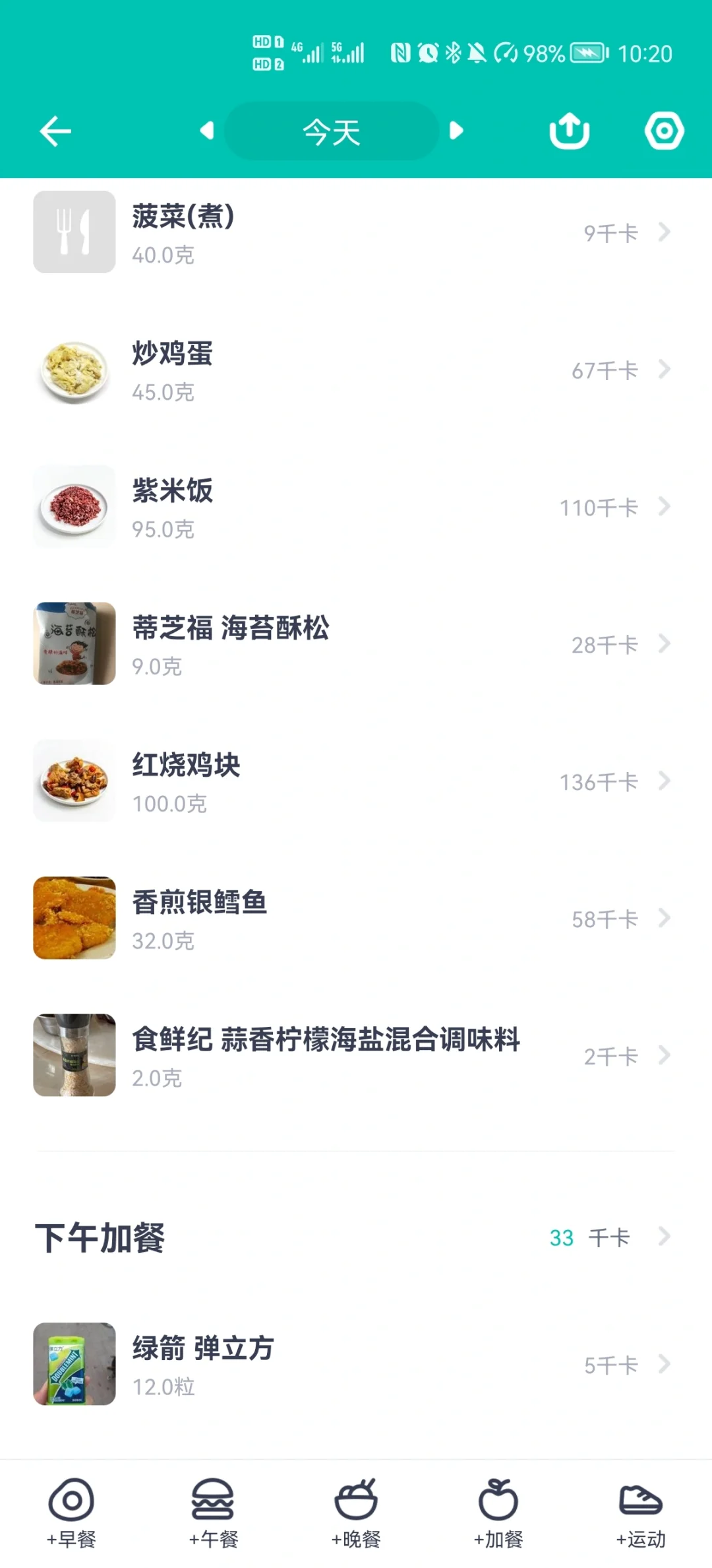 在校女大学生减肥第102天