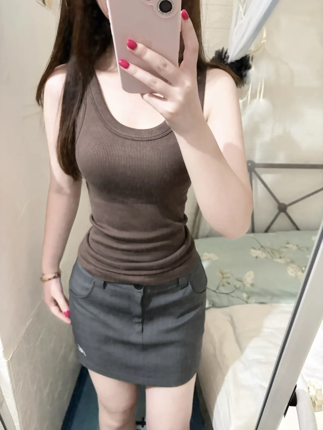 女大秋冬吊带打底分享