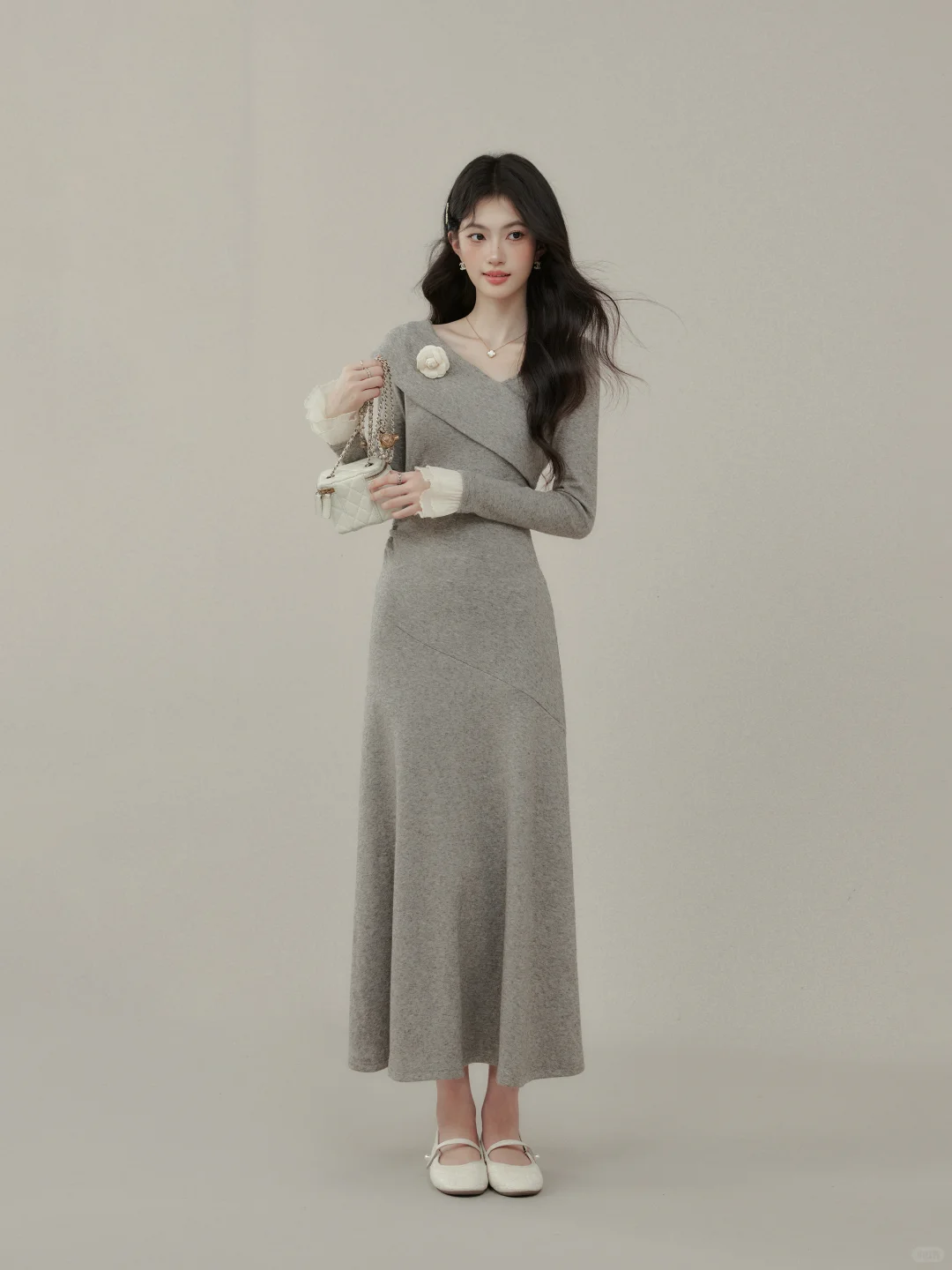 明码标价|温柔气质的针织连衣裙穿搭