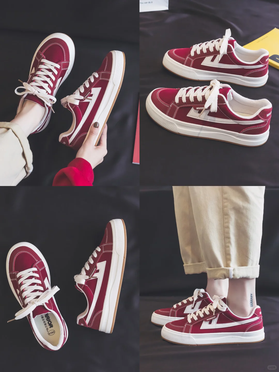 复古酒红板鞋，一键拿捏秋冬氛围感！
