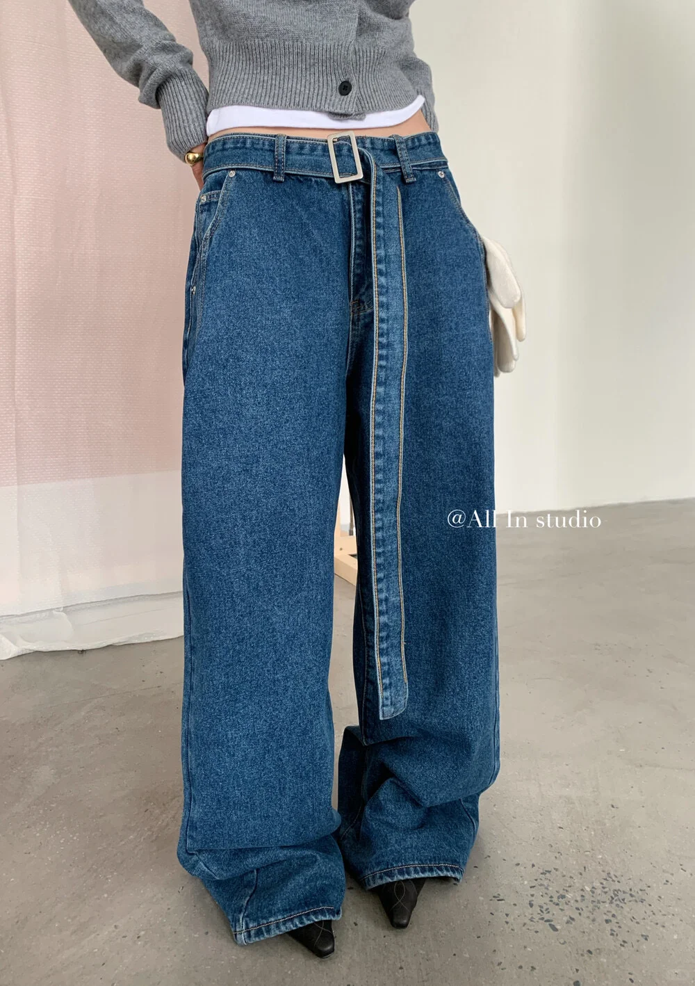 冬日百搭牛仔裤！遮胯显高显腿长✔️🔹