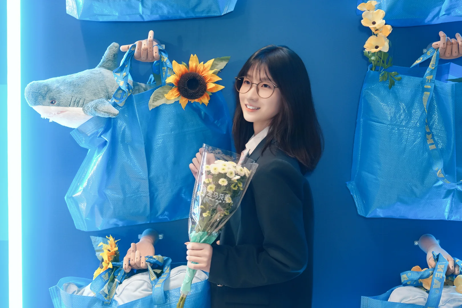 宜家JK拍照姿势