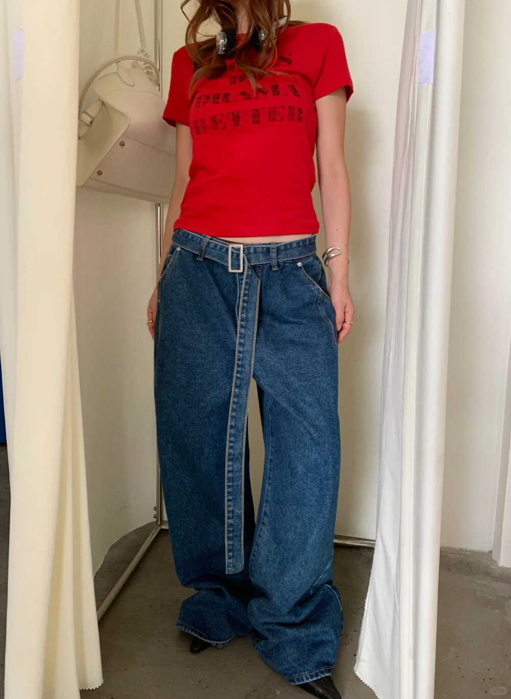 冬日百搭牛仔裤！遮胯显高显腿长✔️🔹