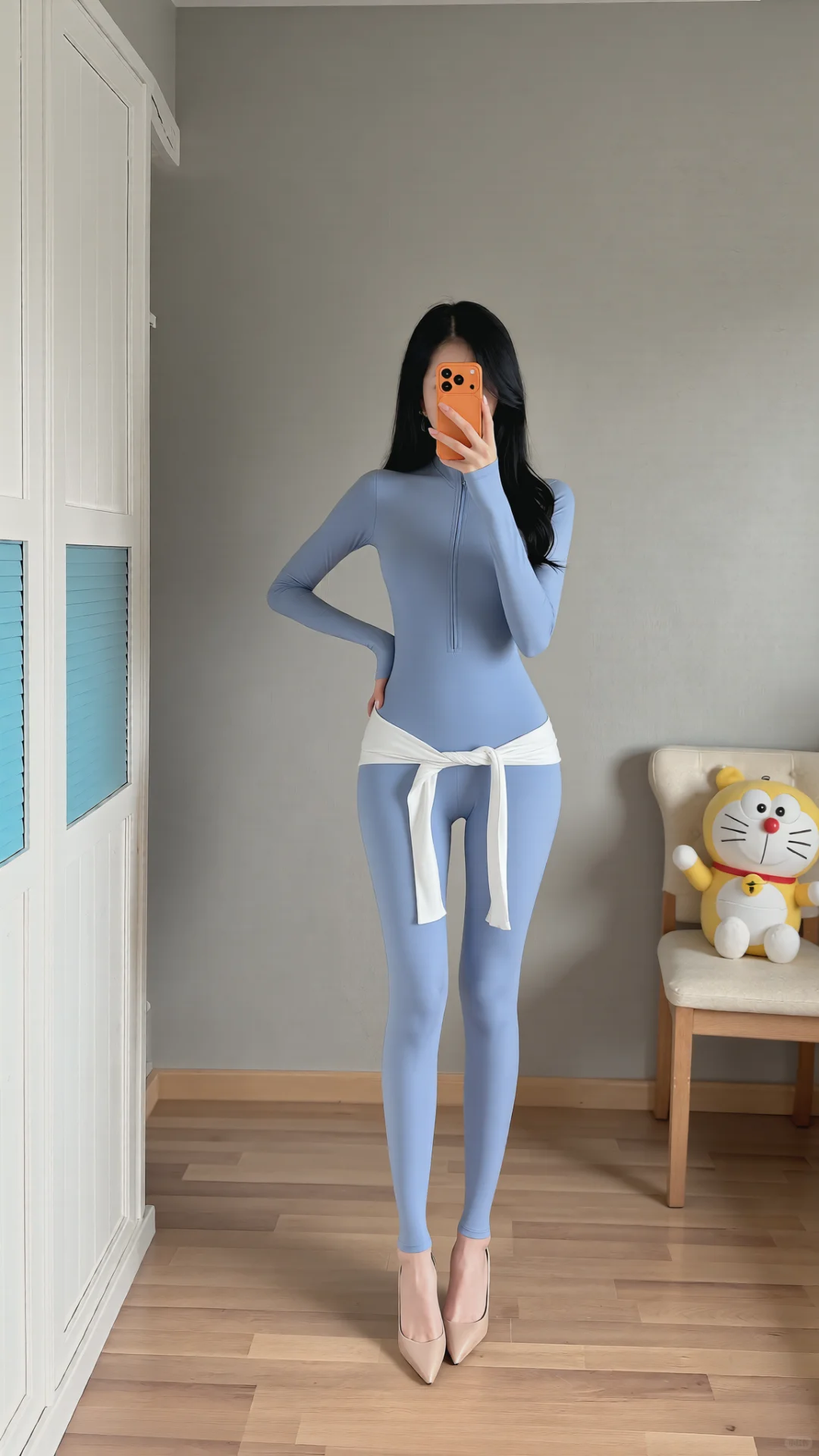 穿了一套超级舒服的瑜伽服～