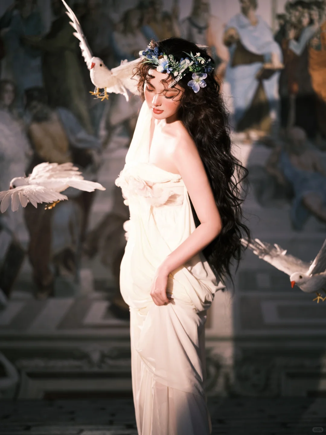 雕塑般的神女…这组拍出了神性！🕊️