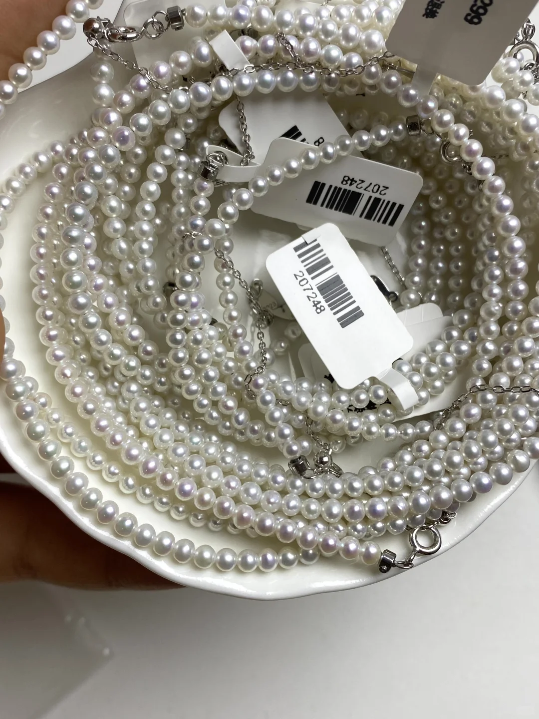 天然淡水珍珠项链3-3.5mm 两位数超级福利！