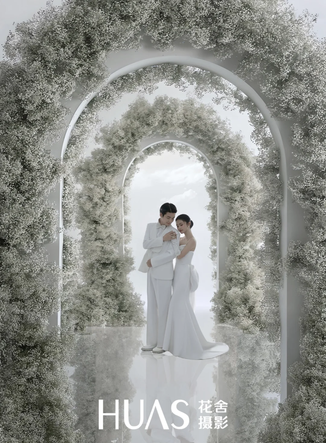 💕西安婚纱照|纯白 ins 极简🌹实景影棚