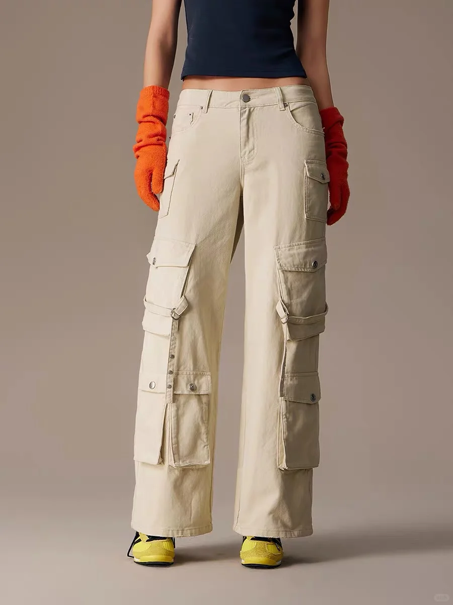 CHUU工装阔腿休闲裤女士