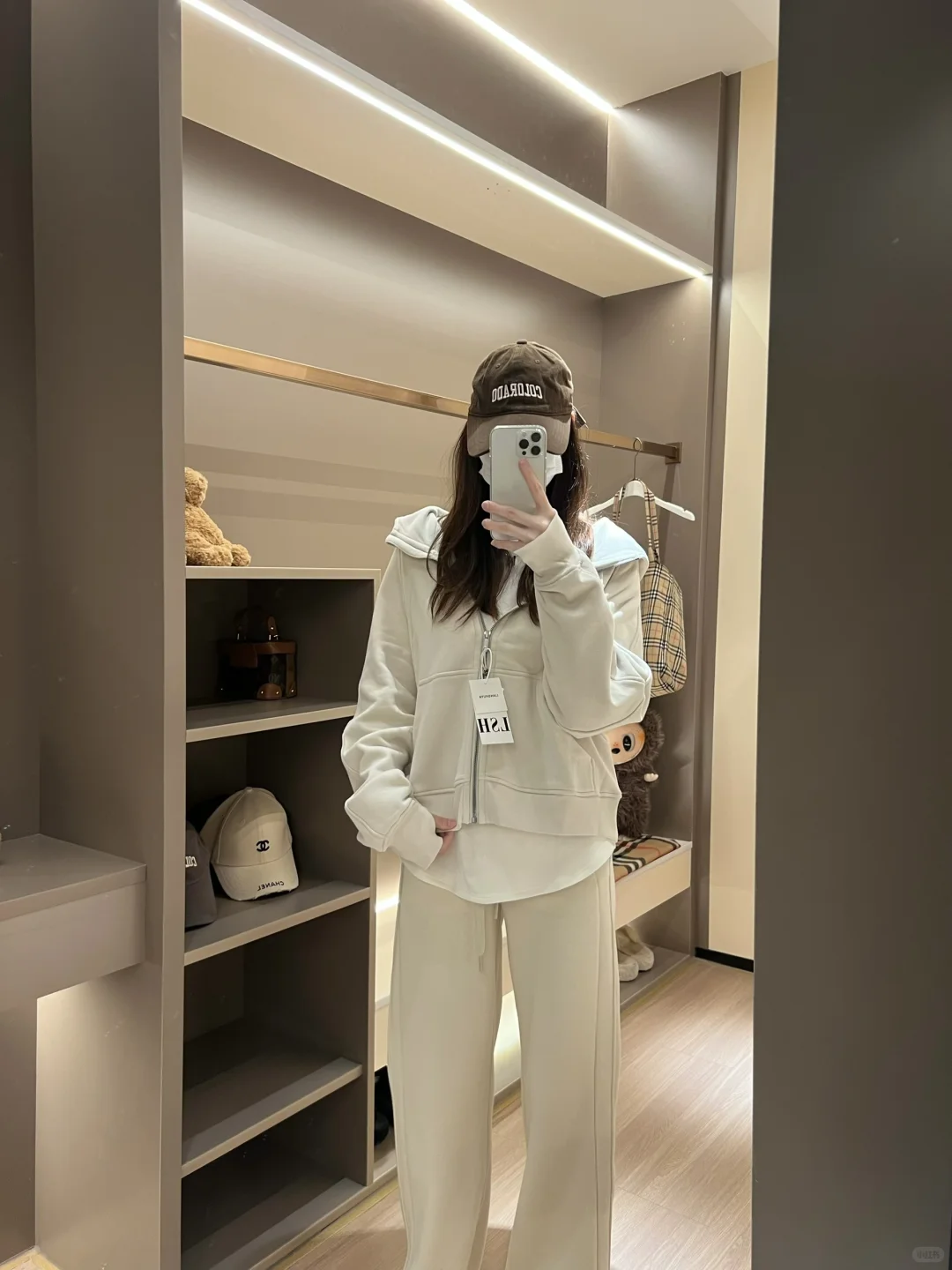 scuba宽松短款骨白套装好好穿啊啊啊