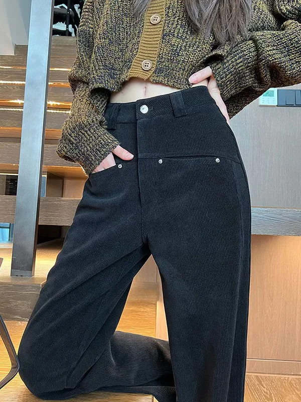 🖤2025秋冬季新款｜黑色窄版阔腿裤，高腰垂感