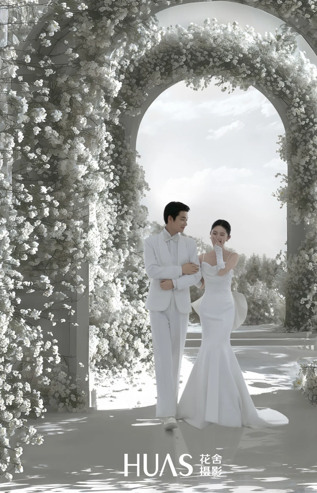 💕西安婚纱照|纯白 ins 极简🌹实景影棚