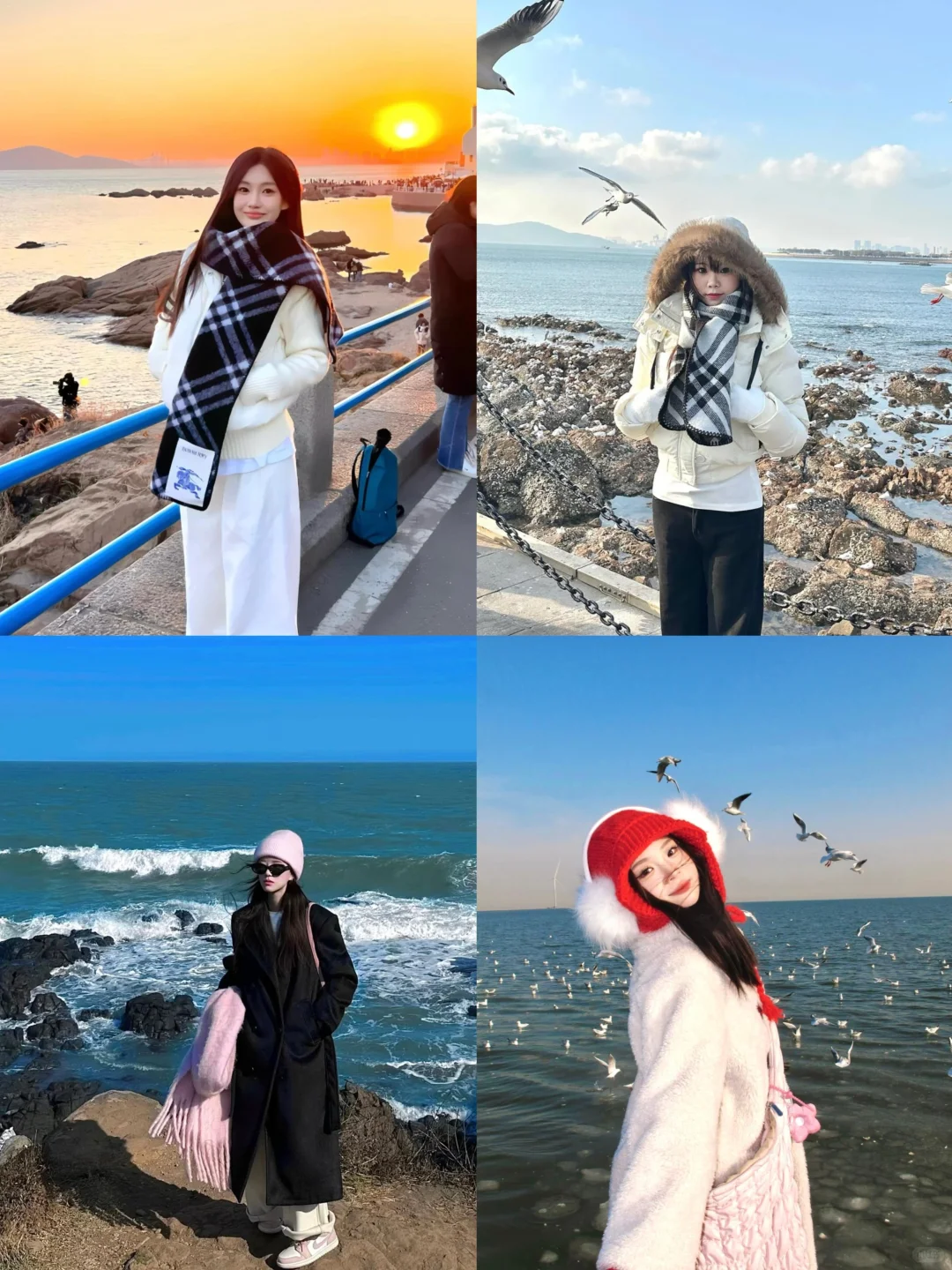 超有氛围感的秋冬海边拍照姿势集合📷
