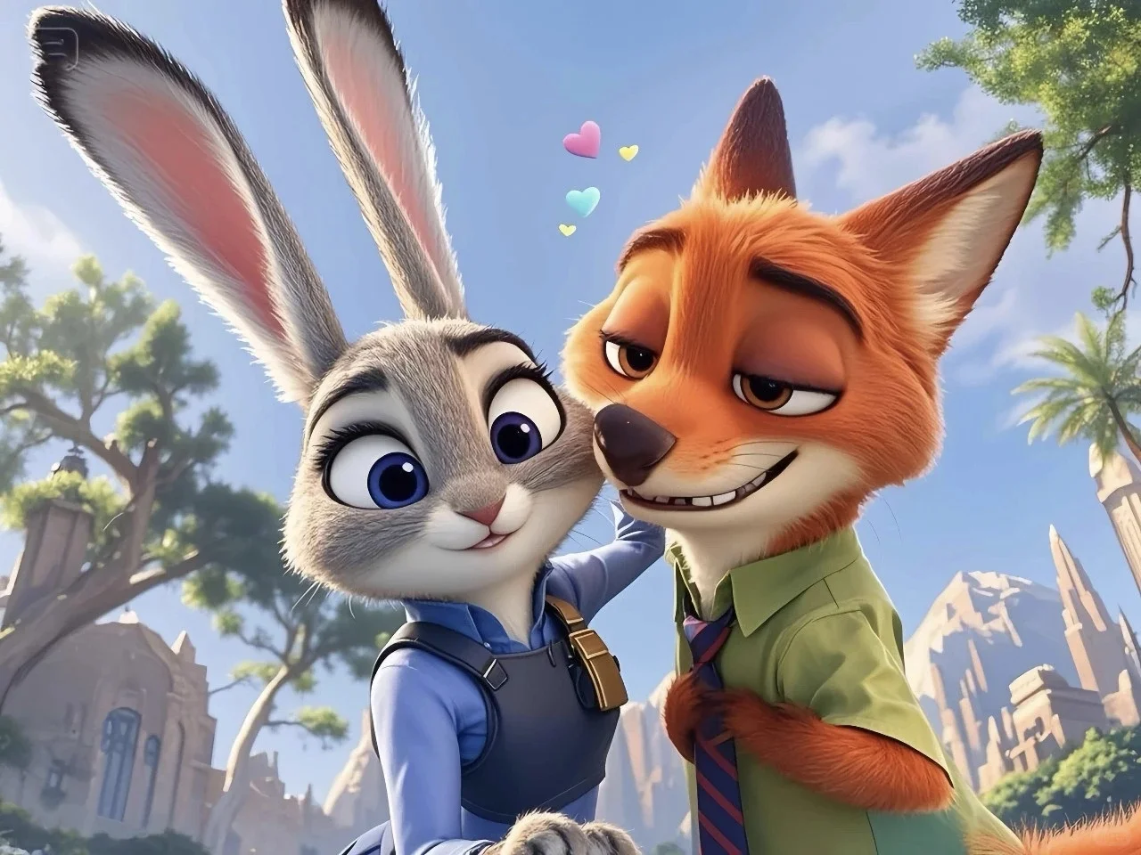 壁纸分享｜🌸 朱迪与尼克的梦幻之旅