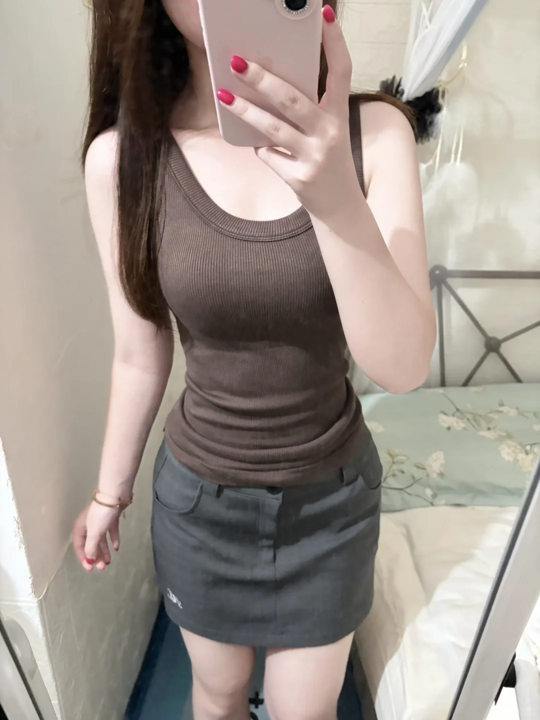 女大秋冬吊带打底分享