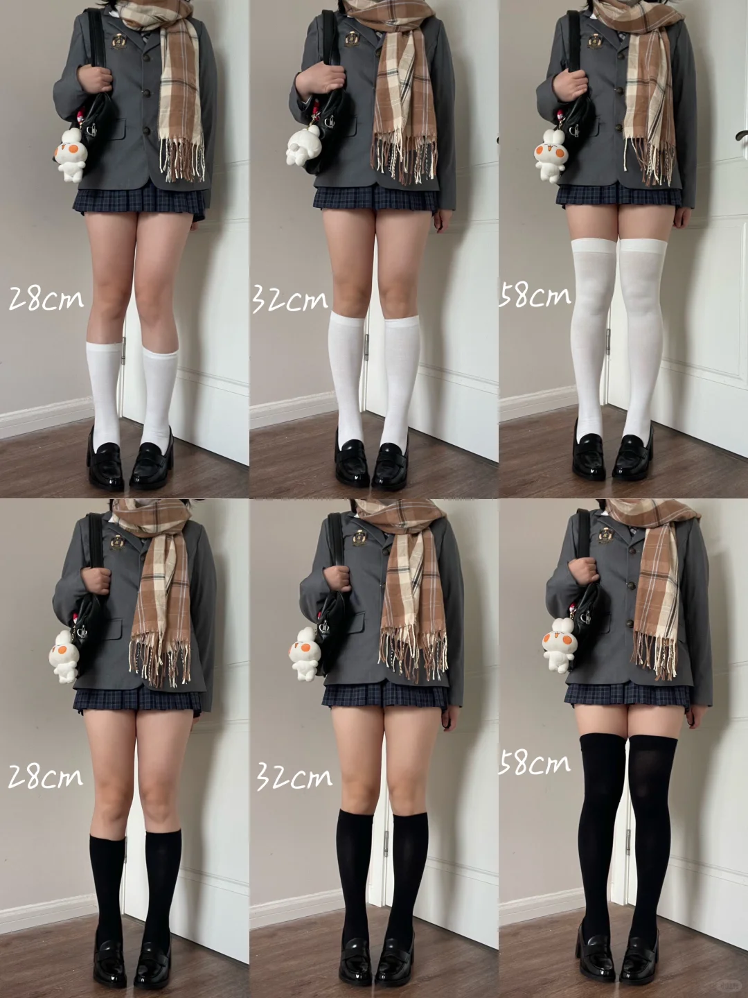 不同长度jk袜子对比～