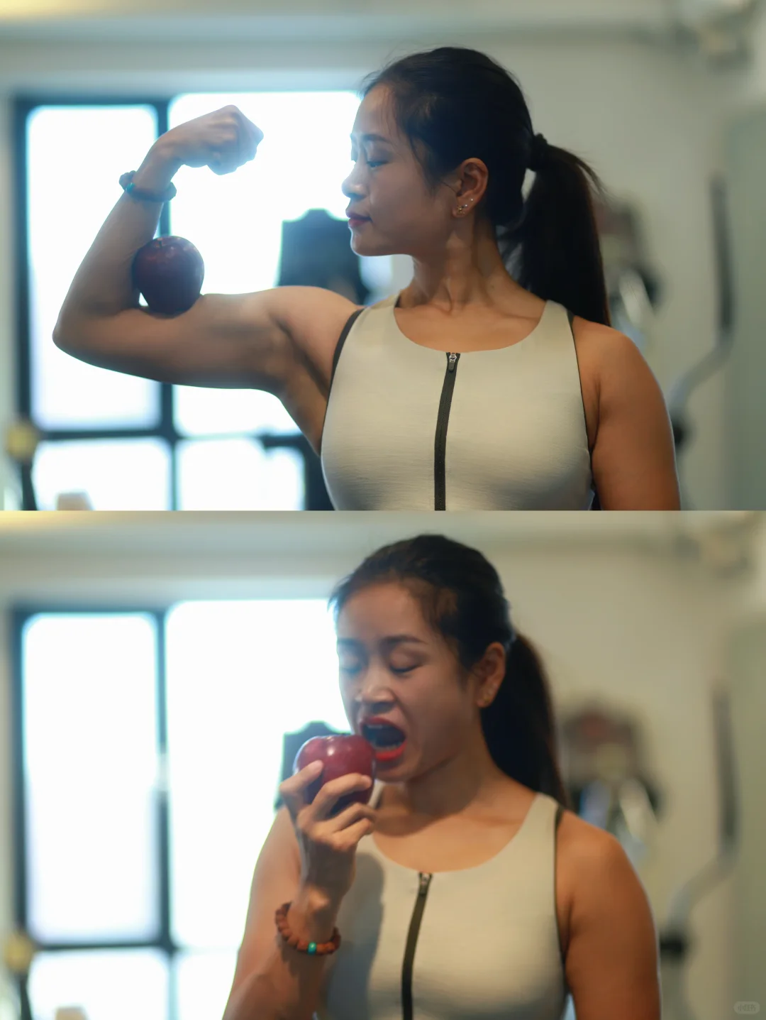 健身拍照📷｜健身女教练的红苹果🍎出镜