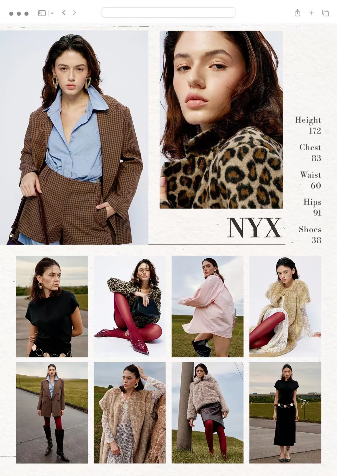 简约气质感女模｜气质、个性、混血感