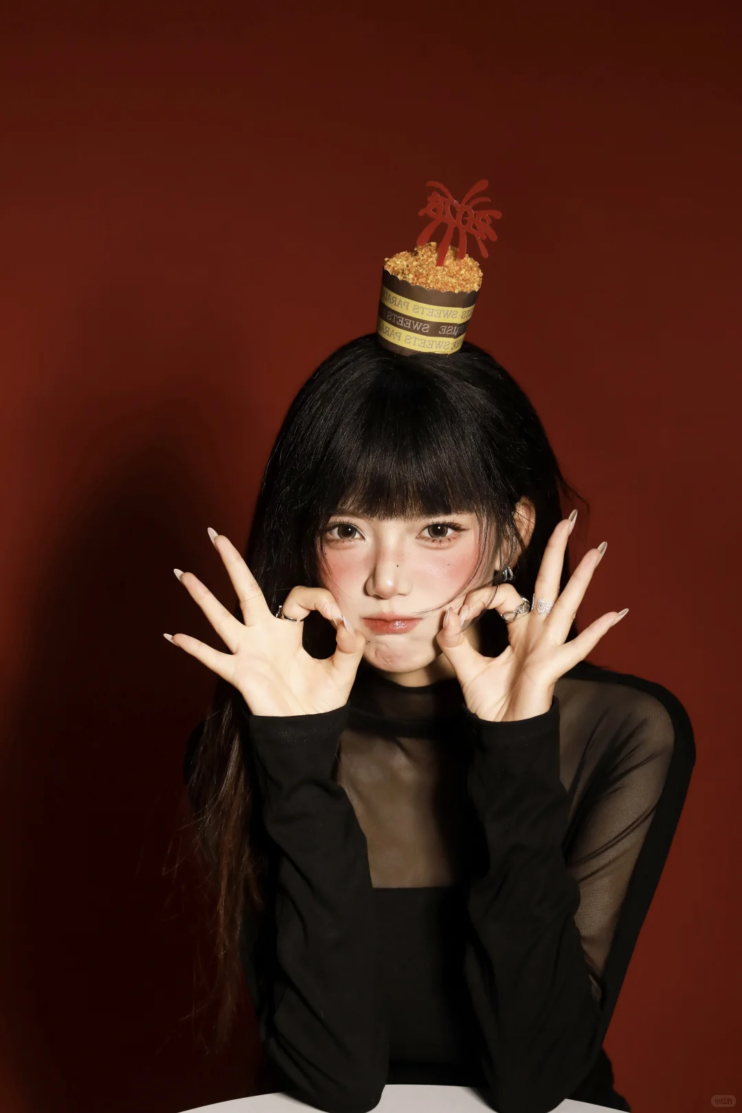 甜御双修❤️‍🔥红底➕黑长直写真的魅力拉🈵