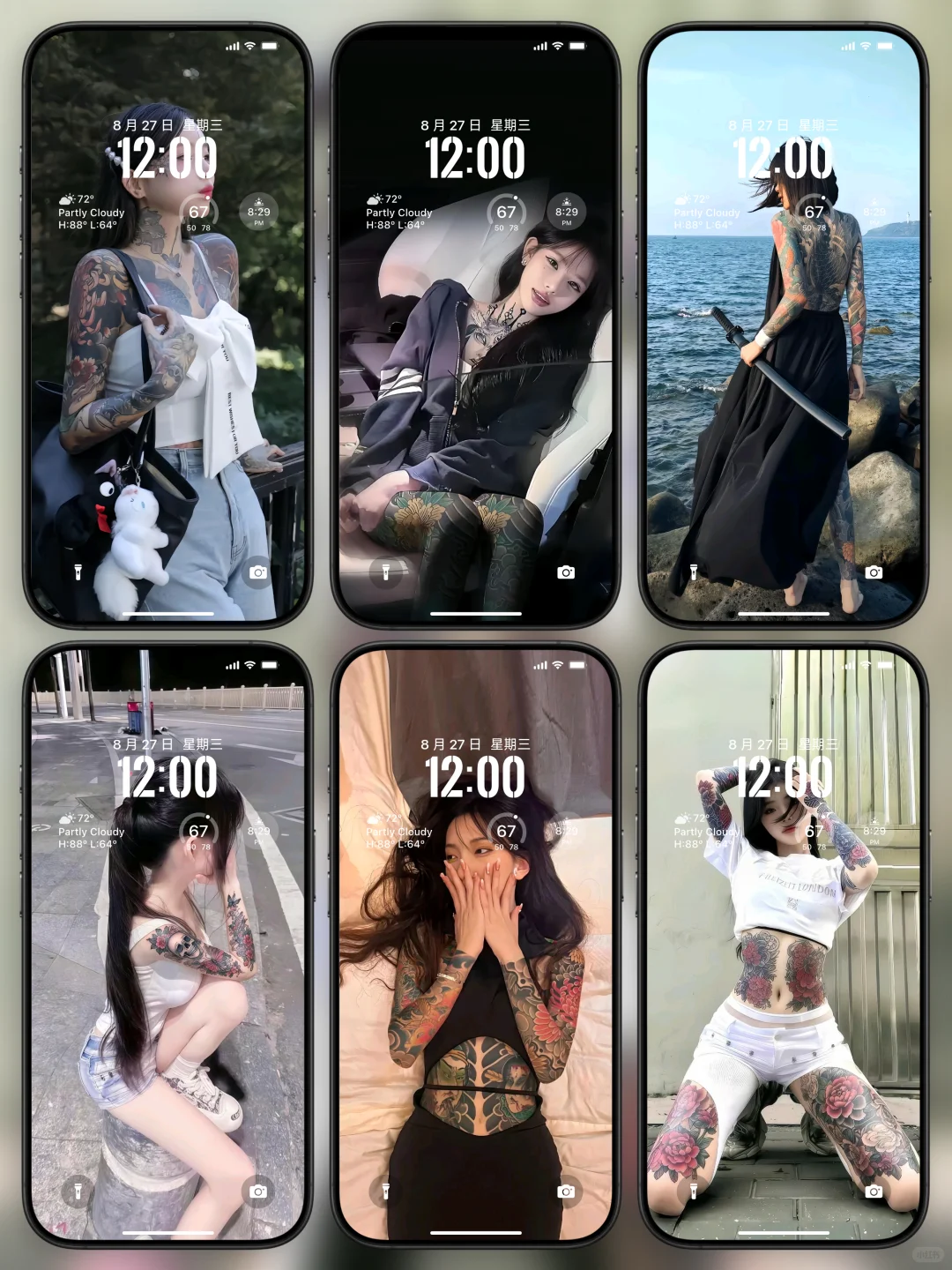 🔥高级感刺青纹身高清锁屏壁纸合集！