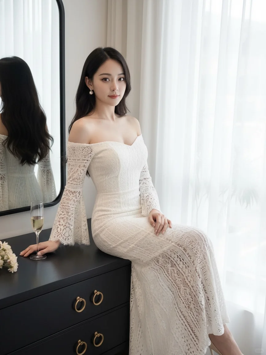 Nano Banana生成蕾丝系美女写真（附提示词）