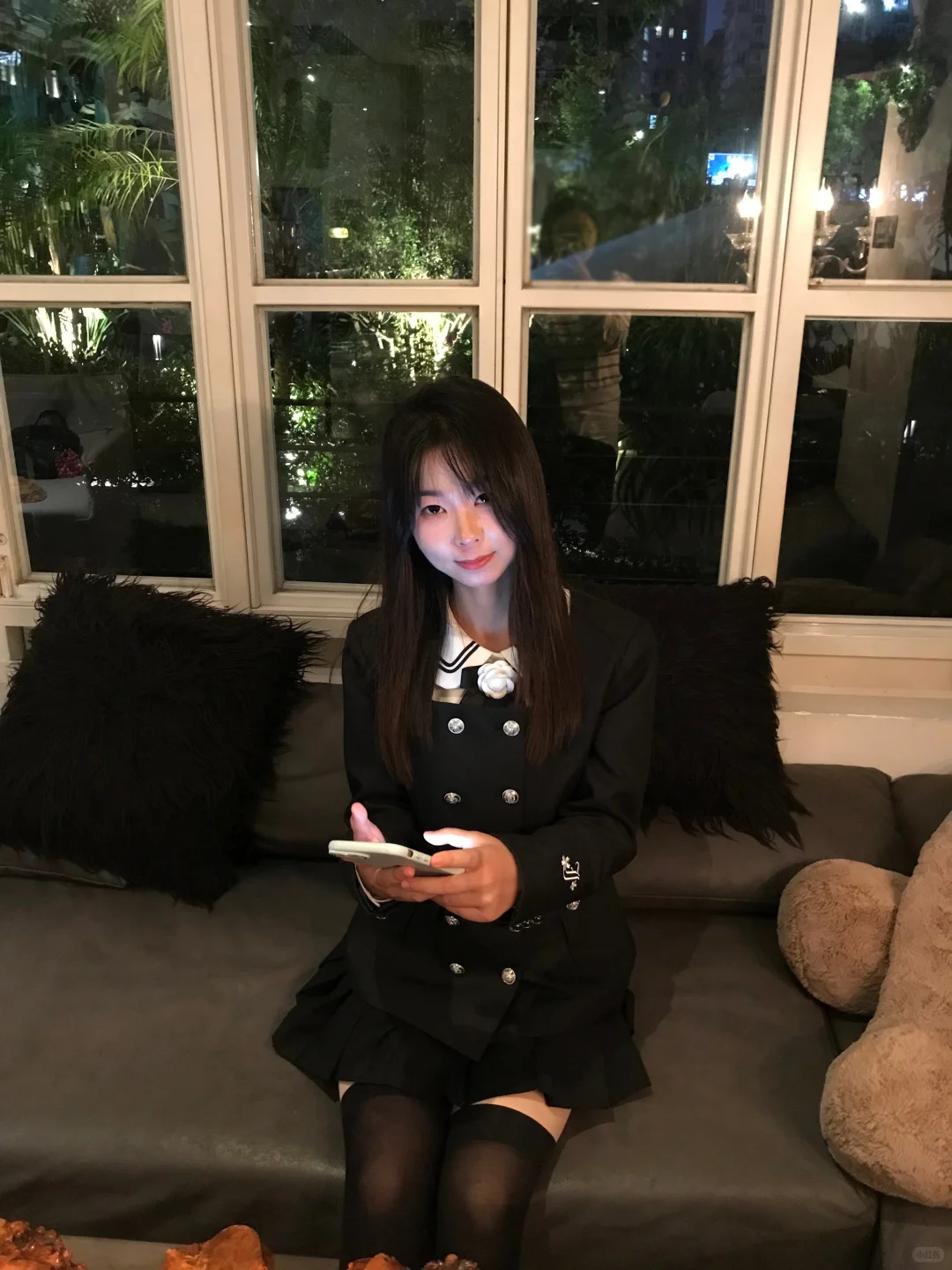 温州陪拍丨客妹的黑甜制服适配度满分