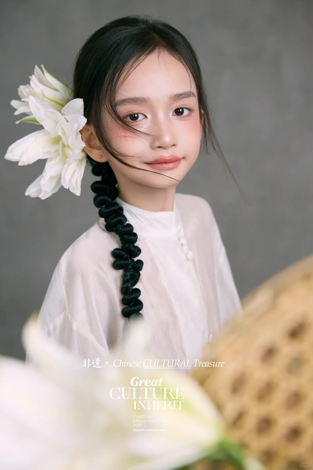 竹编帽檐下🎋藏着少女的东方诗意❗