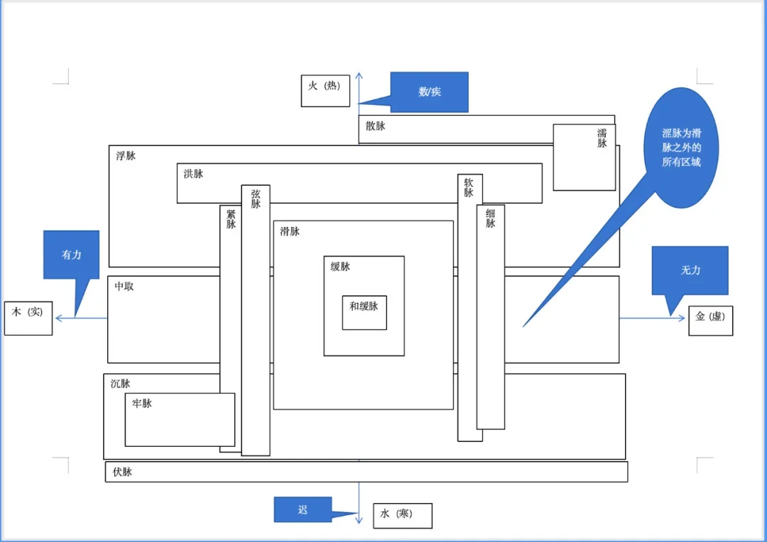 常用脉象分布图