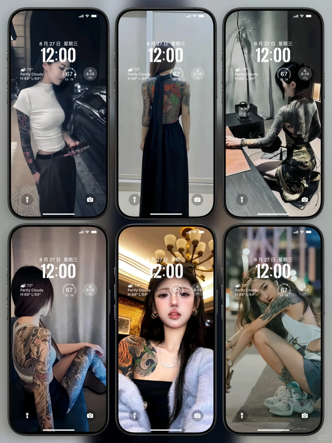 🔥高级感刺青纹身高清锁屏壁纸合集！