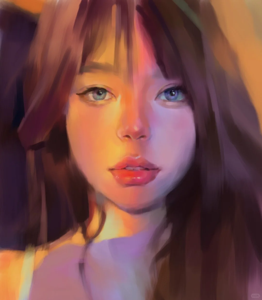 厚涂，颜色对比