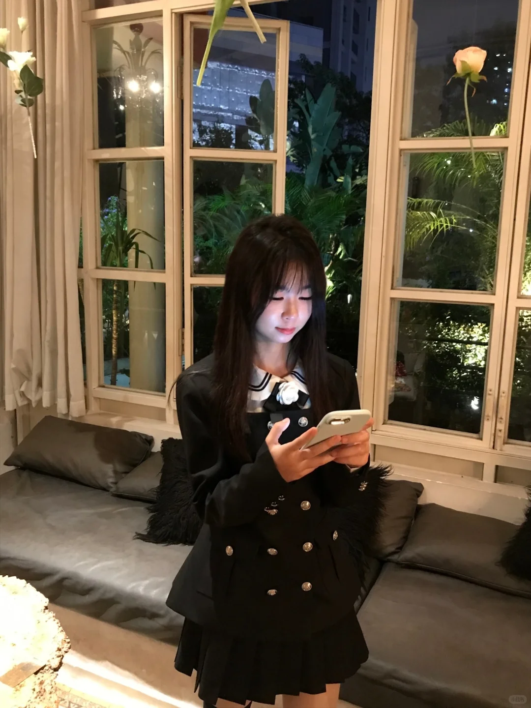 温州陪拍丨客妹的黑甜制服适配度满分