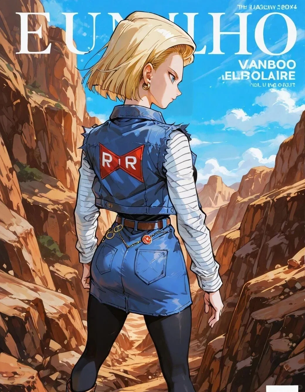 龙珠，龙珠：18号登时尚杂志封面！牛仔黑丝