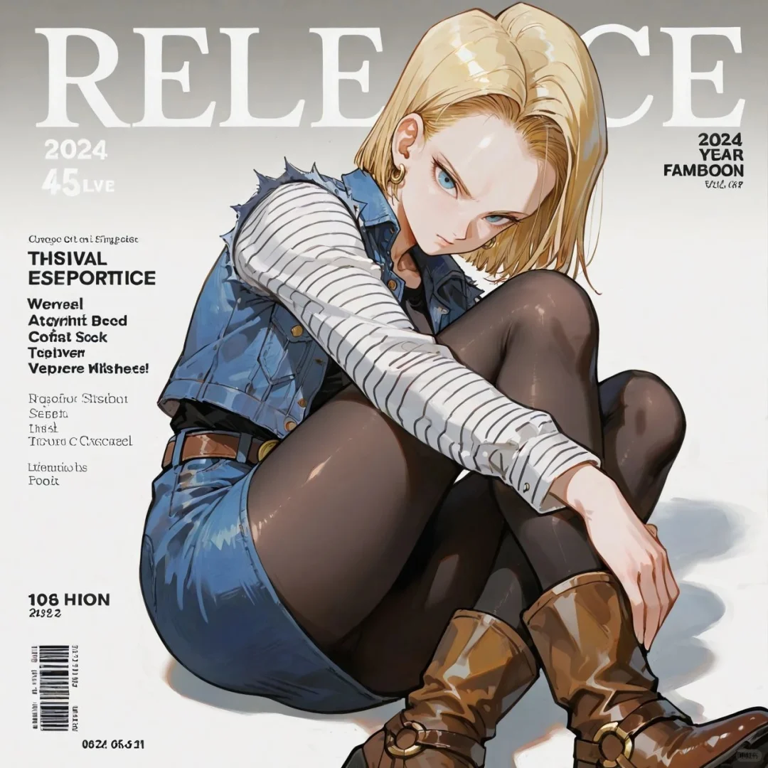 龙珠，龙珠：18号登时尚杂志封面！牛仔黑丝