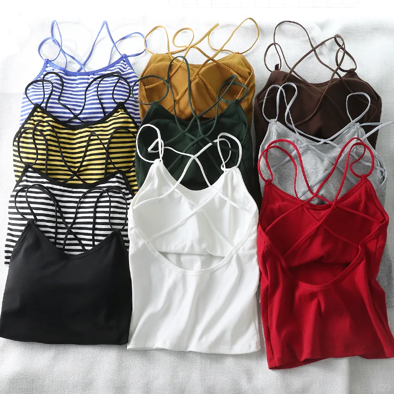 ☀️2023夏季必备！性感交叉美背露背内搭