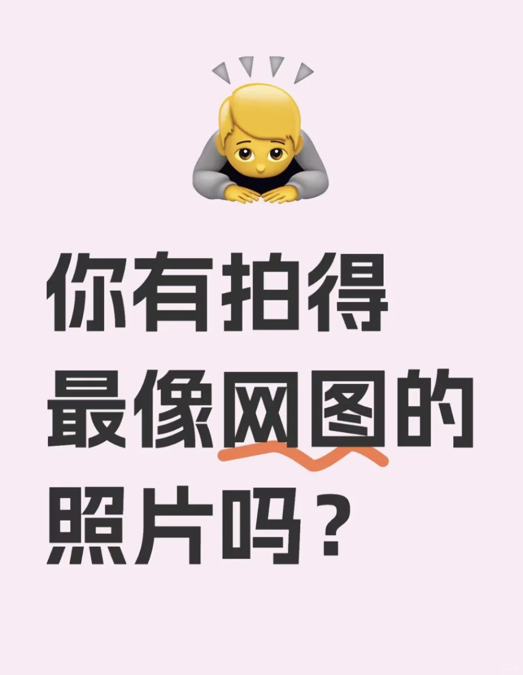 你有拍的最像网图的照片吗？