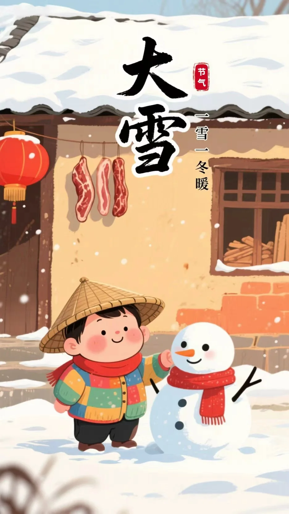 🌼大雪插画|素材分享|海报设计