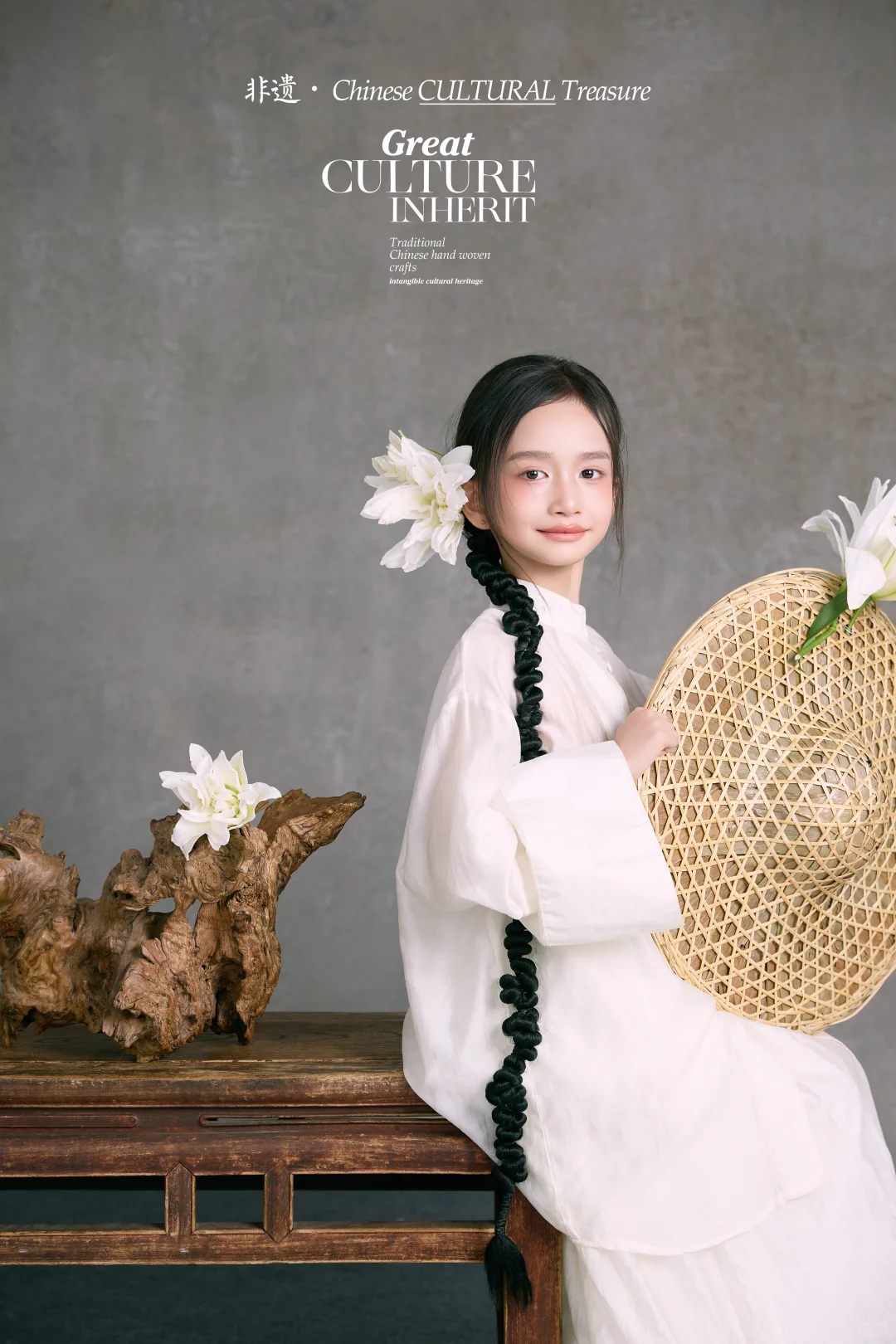 竹编帽檐下🎋藏着少女的东方诗意❗