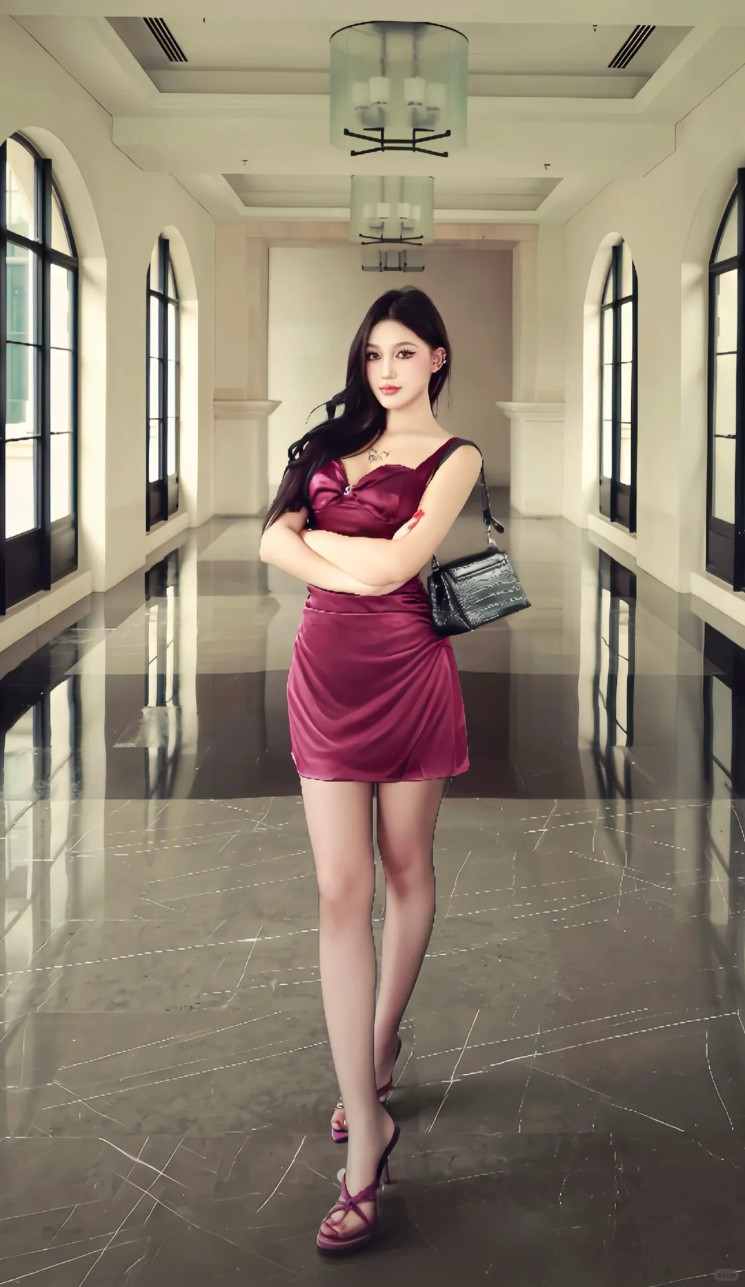 御姐拍照的姿势