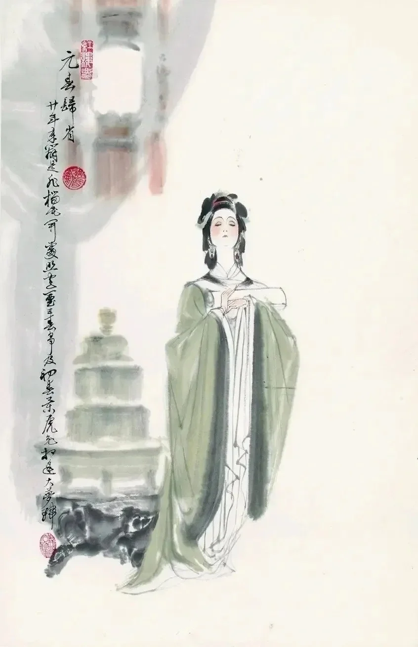 曼妙身段！不点睛的仕女图，何以如此销魂？