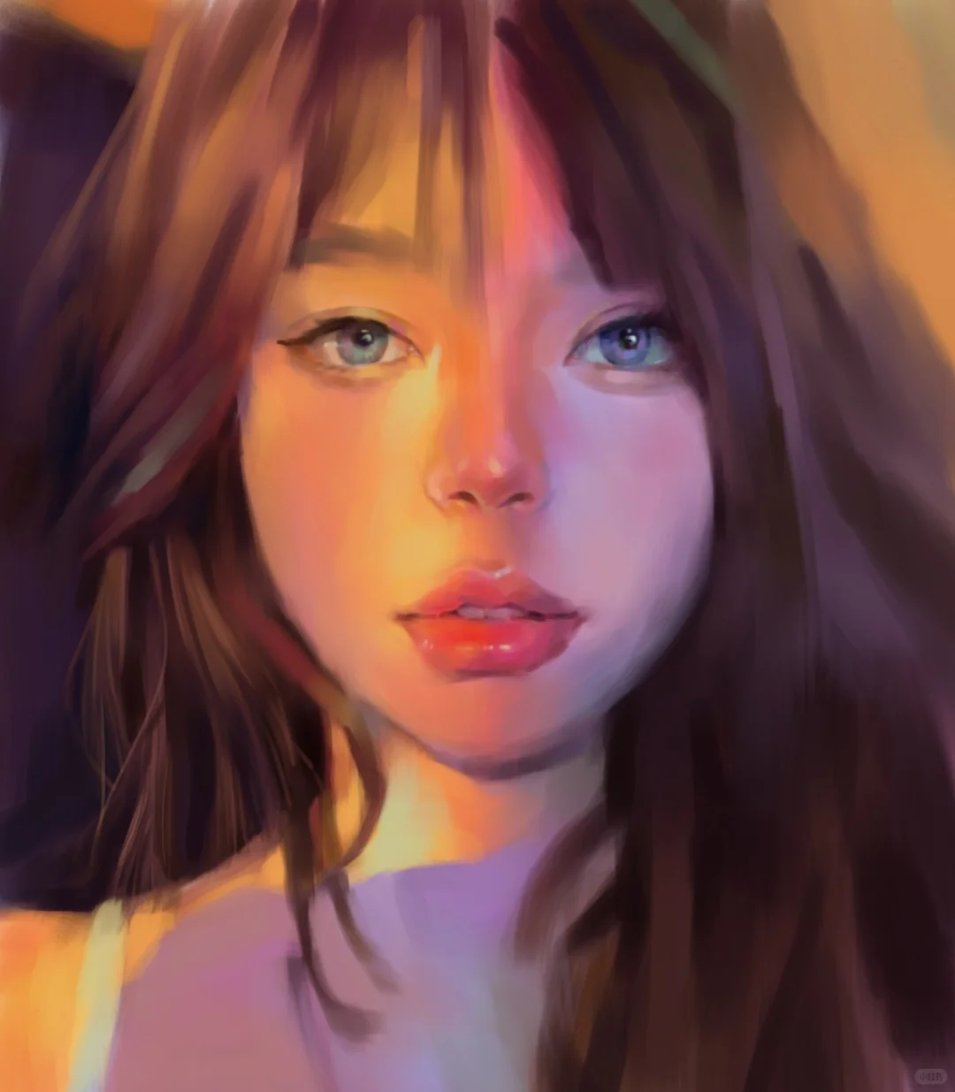 厚涂，颜色对比