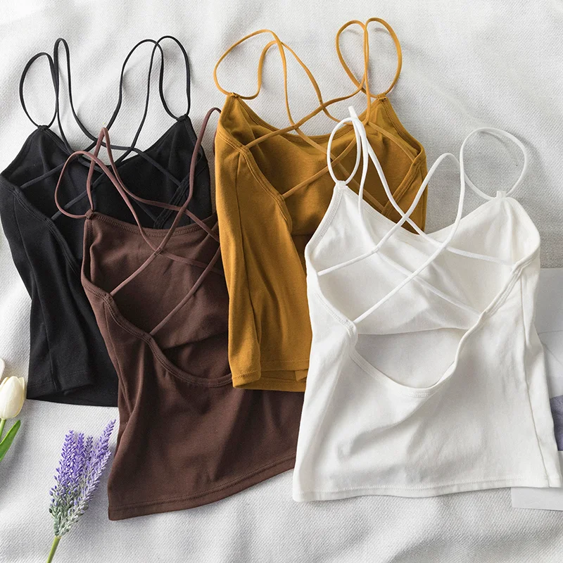 ☀️2023夏季必备！性感交叉美背露背内搭